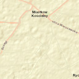 Miastków Kościelny Street Map