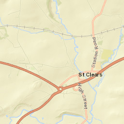 Saint Clears Street Map