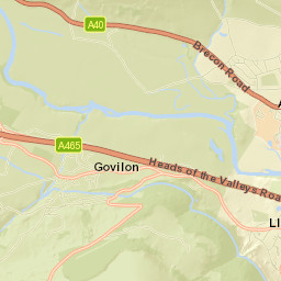Govilon Street Map