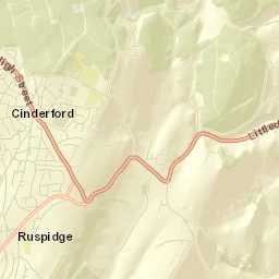 Cinderford Street Map