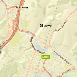 1 Church Street, Welwyn, Hertfordshire AL6 Street Map