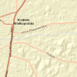 Koźmin Wielkopolski Street Map