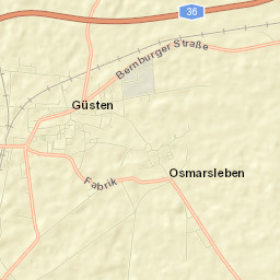 Güsten Street Map