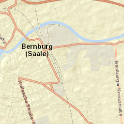 Bernburg Street Map