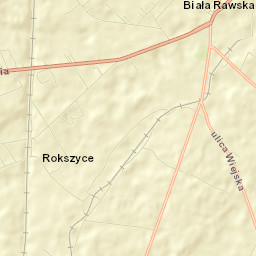 Biała Rawska Street Map