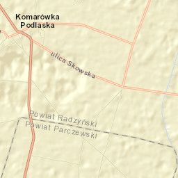 Komarówka Podlaska Street Map