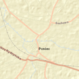 Poniec Street Map
