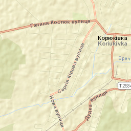 Koryukivka Street Map