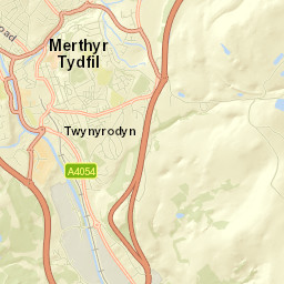 Merthyr Tydfil Street Map