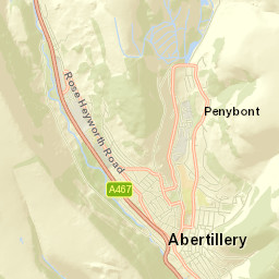 Abertillery Street Map