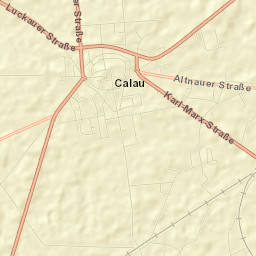 Calau Street Map