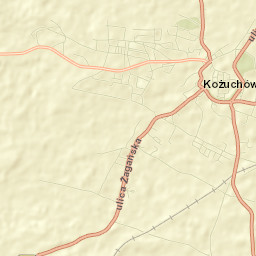 Kożuchów Street Map