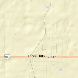 Three Hills Street Map