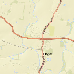 Chipping Ongar Street Map