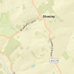 Mimms Ln, Shenley, Hertfordshire, UK Street Map