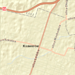 Ksawerów Street Map