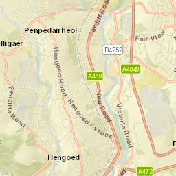Hengoed Street Map