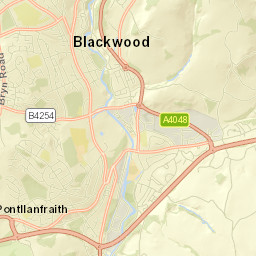 Caerphilly County Borough Street Map