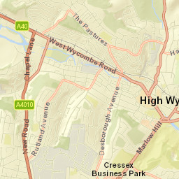 High Wycombe Street Map