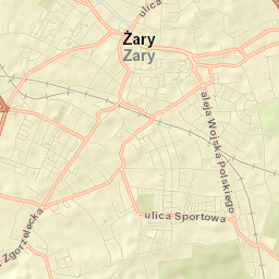 Żary Street Map
