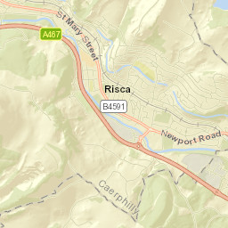 Risca Street Map