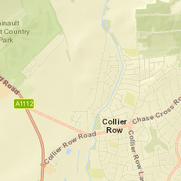 Collier Row Street Map