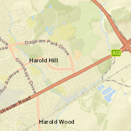 Harold Wood Street Map