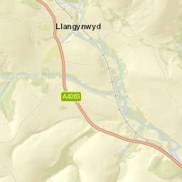 Pont Rhyd-y-cyff Street Map