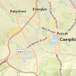 Caerphilly Street Map