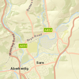 Aberkenfig Street Map