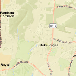 Stoke Poges Street Map