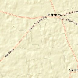 Baranów Street Map