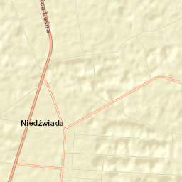 Niedźwiada Street Map