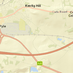 Cefn Cribwr Street Map