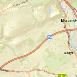 57 Merthyr Road, Tongwynlais, Cardiff CF15 Street Map
