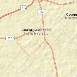 Sosnytsya Street Map