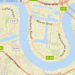 Canary Wharf Street Map