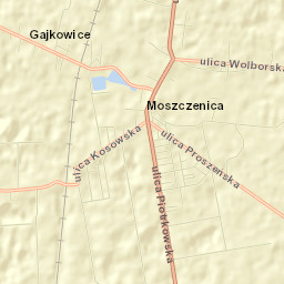 Moszczenica Street Map