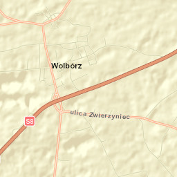 Wolbórz Street Map