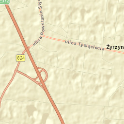 Żyrzyn Street Map