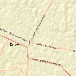 Zelów Street Map