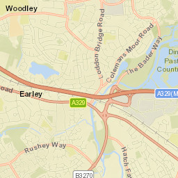 Lower Earley Street Map