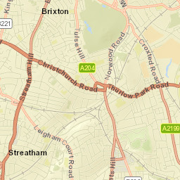 Brixton Hill Street Map