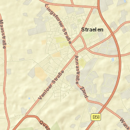 Straelen Street Map