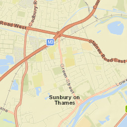 Sunbury-on-Thames Street Map