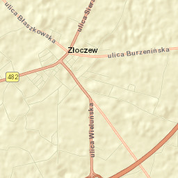 Złoczew Street Map