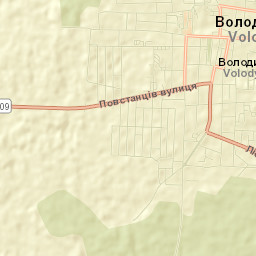 Volodymyrets’ Street Map