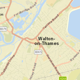 Walton-on-Thames Street Map