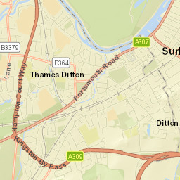 Thames Ditton Street Map