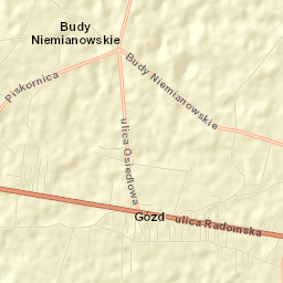 Gózd Street Map